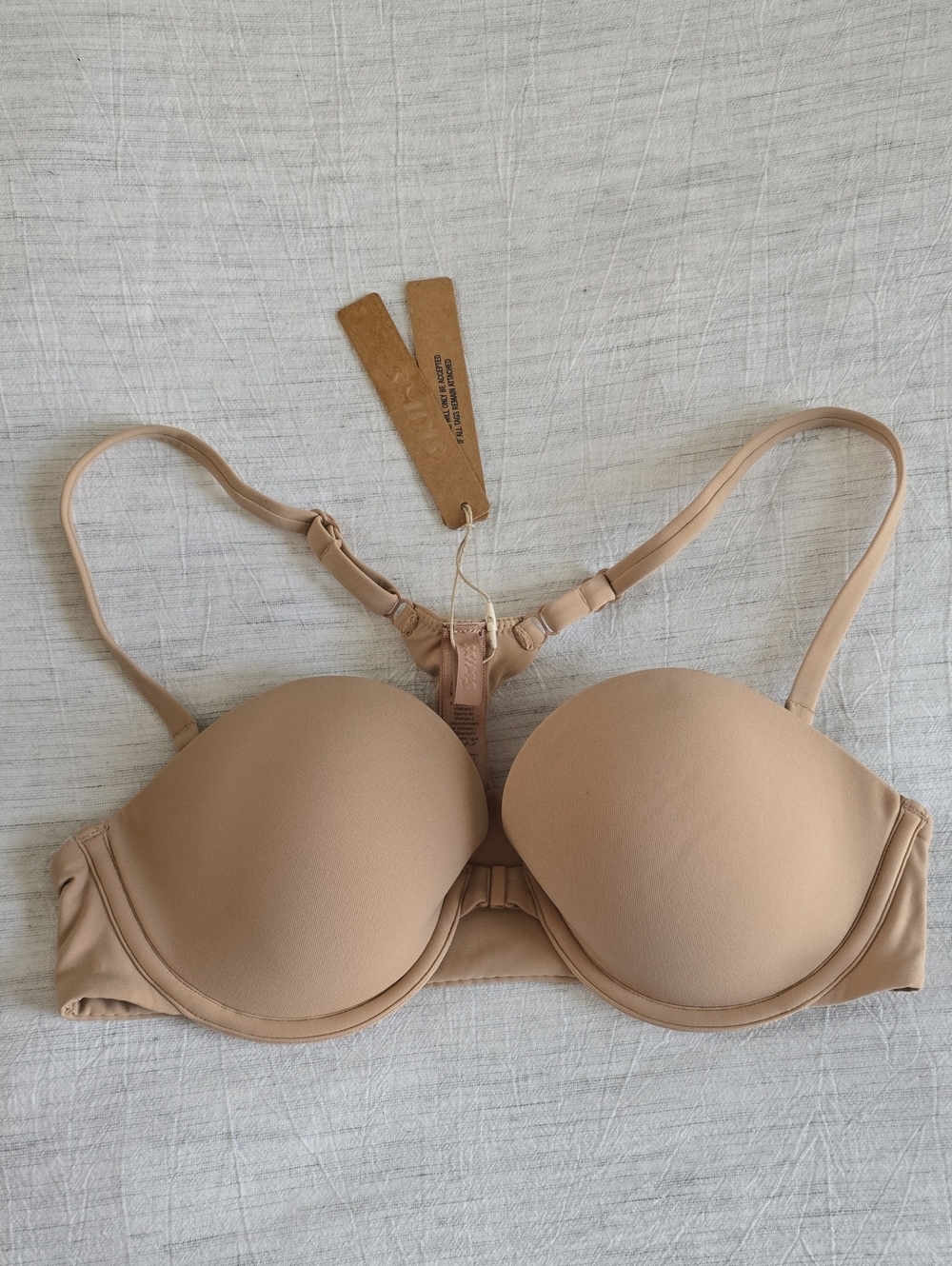 SKIMS Fits Everybody Racerback Demi Bra Size:34B Clay